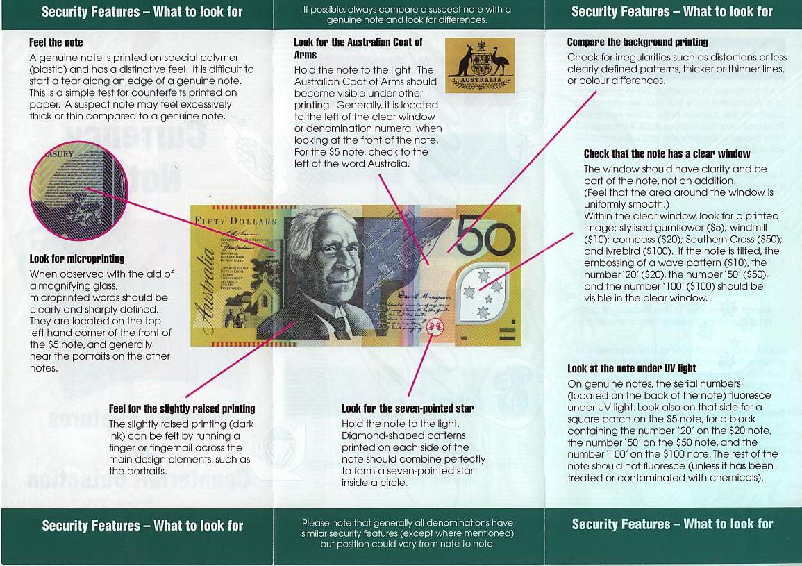 Look out for counterfeit $50 notes