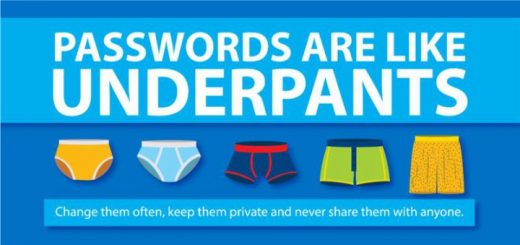 Passwords are like underpants, change them often, keep them private and never share them with anyone