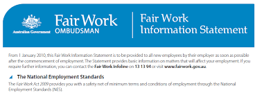 Minor changes to NES Fair Work information statements