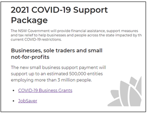 COVID-19 support packages
