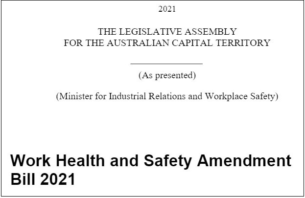 Industrial manslaughter offence being introduced within the Australian Capital Territory’s work health and safety framework